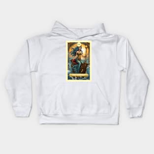 The Chariot Card From the Light Mermaid Tarot Deck Kids Hoodie